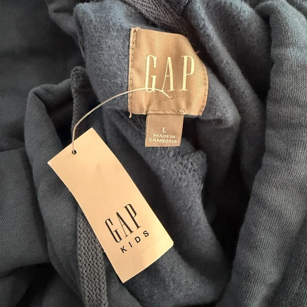 NWT GAP Kids Logo Hoodie - Tranquil Blue